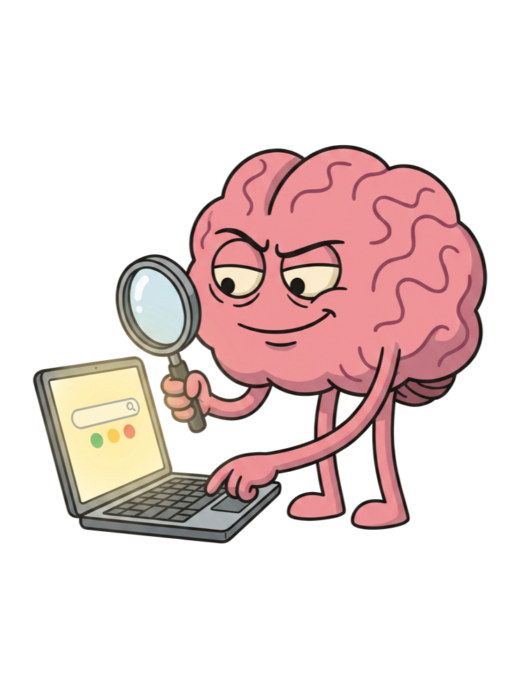 Brain searching the online Fasted Fred tool